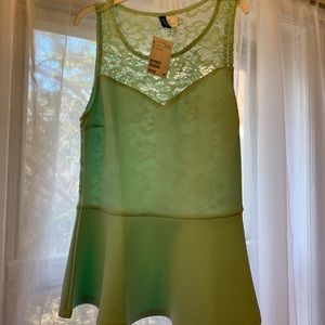 Fit & Flare Sleeveless Lace Top